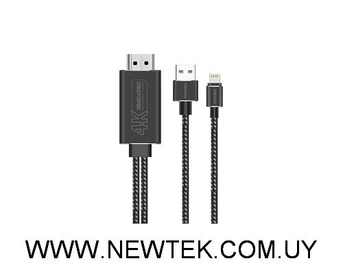 Adaptador PROMATE MediaLink-LT Lightning a HDMI 4K + USB