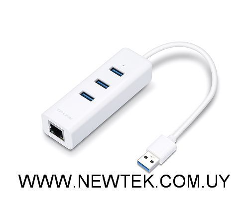 Adaptador HUB USB TP-Link UE330 3 Puertos USB 3.0 + Puerto Ethernet Gigabit RJ45