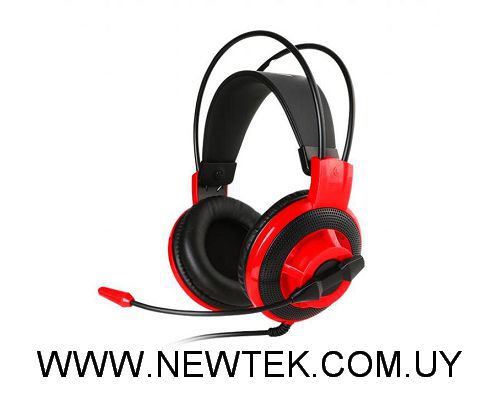 Auriculares con Microfono MSI DS501 GAMING HEADSET RED Ajustable Contol Volumen