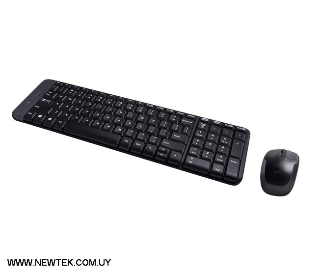 Combo Teclado Mouse Logitech MK220 Inalambrico USB Negro Distribución en Español