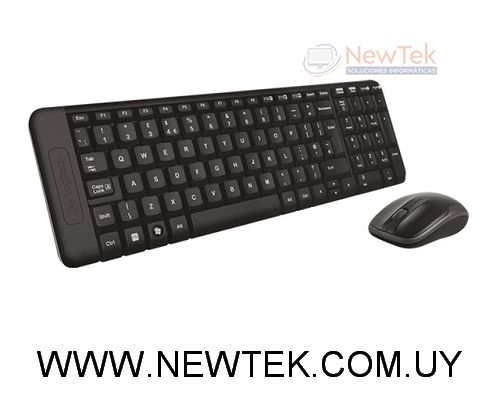 Combo Teclado Mouse Logitech MK220 Inalambrico USB Negro Distribución en Español