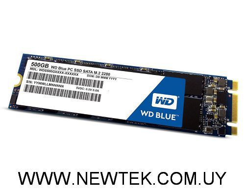 Disco Duro Estado Solido M.2 2280 Western Digital BLUE 3D WDS500G2B0B SSD 500GB