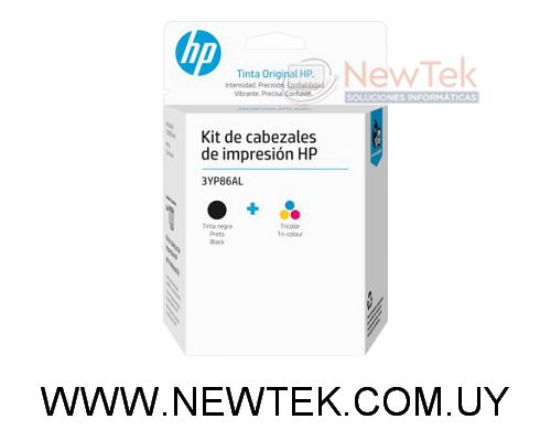 Kit de Cabezales HP 3YP86AL Negro y Color Para impresoras Con Sistema de Tinta