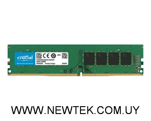 Memoria RAM Crucial 16GB DDR4 2666mhz LC19 UDIMM 1.2v CT16G4DF/D8266-RA266