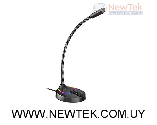 Microfono Havit GK55 Gaming Omniireccional Iluminado RGB Conexion USB Ajustable