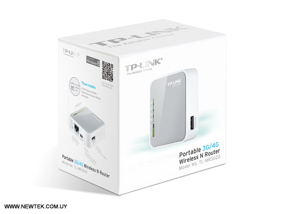 Router Inalambrico TP-Link TL-MR3020 3G/4G Portable 2.4Ghz 150Mbps RoHS CE FCC