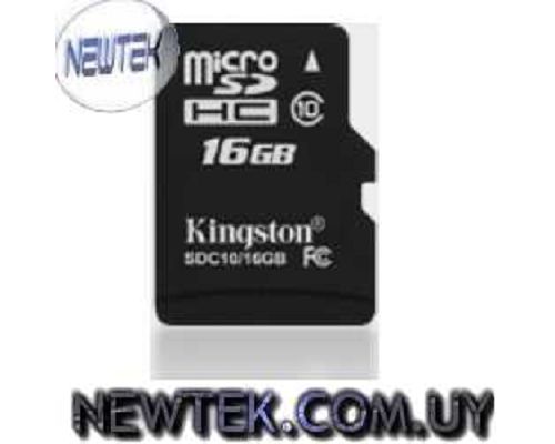 Memoria MicroSD Con Adaptador SD Kingston 16GB Clase 10 SDC10/16GB