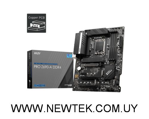 Motherboard Placa MSI PRO Z690-A Intel LGA 1700 4 Slots DDR4 M.2 PCIe Gen 4