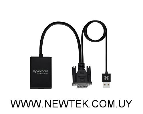 Adaptador PROMATE proLink-V2H VGA Macho a USB + HDMI Hembra